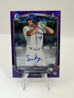 Sean Keys 2025 Bowman 1st Purple Refractor Auto /250 Toronto Blue Jays CPA-SK - Image 1