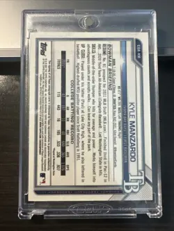 2021 Bowman Chrome 1st Auto Kyle Manzardo CDA-KM ROOKIE RC Guardians Autograph - Image 2