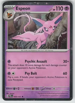 Espeon - (Cosmos Holo) Holo Rare Miscellaneous Cards & Products 033/131 HP - Image 1