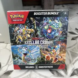 Pokemon Trading Card Scarlet & Violet 7 Stellar Crown 6 Pack Booster Bundle - Image 1