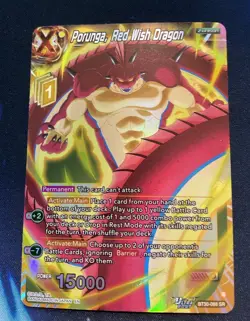Dragon Ball Super Card Game Porunga Red Wish Dragon Foil SR bt30-068 - Image 1