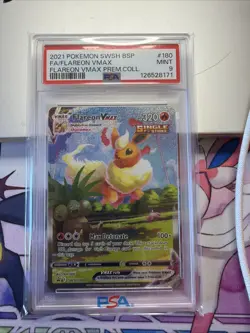 Flareon VMAX SWSH180 Sword & Shield Promo Card Holo PSA 9 - Image 1