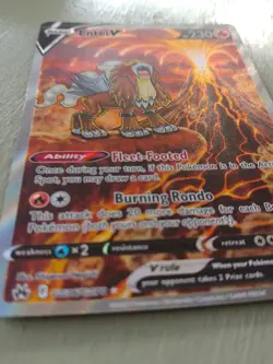 Entei V GG36/GG70 Holo V Rare Crown Zenith Galarian Gallery Pokemon Near Mint - Image 5