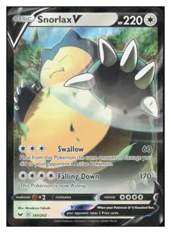 Snorlax V Holo Ultra Rare SWSH01: Sword & Shield Base Set 141/202 NM M027 - Image 1