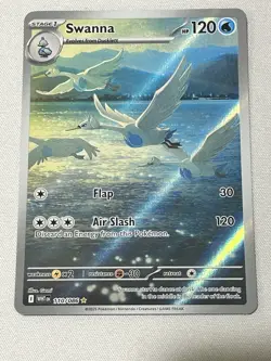 Pokemon TCG White Flare Swanna Illustration Rare Card 110/086 NM Condition - Image 1