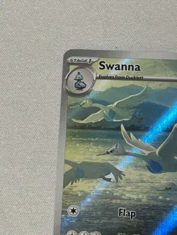 Pokemon TCG White Flare Swanna Illustration Rare Card 110/086 NM Condition - Image 2