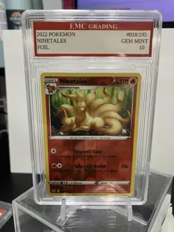 NINETALES #018/195 FOIL Pokemon 2022 Card GRADED 10 MINT TCG CCG - Image 1