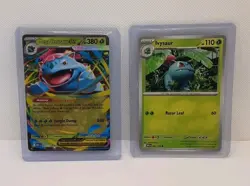 Mega Venusaur 003/132 & Ivysaur 002/132 Mega Evolutions Pokemon Card Set - Image 1