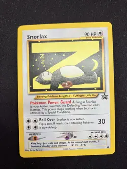 Pokemon Snorlax WoTC Black Star Promo 49 Promo - Image 1
