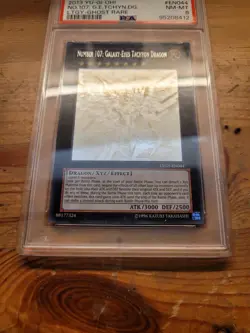 Yugioh PSA 8 2013 Number 107: Galaxy Eyes Tachyon Dragon LTGY-EN044 Ghost Rare - Image 2