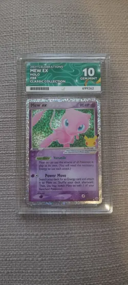 Pokemon TCG Mew EX 88/82 Celebrations Classic Collection Ace Gem Mint 10 Card - Image 1