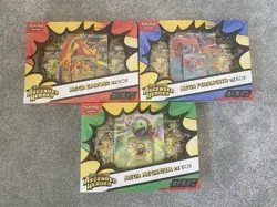 Pokemon TCG Ascended Heroes EX Boxes: Emboar, Feraligatr, Meganium Bundle Sealed - Image 1