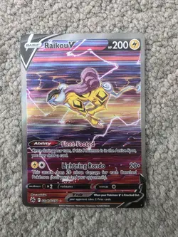 Pokemon TCG Raikou v Crown Zenith Holo Card GG41/GG70 - Image 1