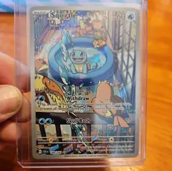 🔥Pokemon TCG Squirtle Stellar Crown Illustration Card 148/142 NM PACK FRESH 🔥 - Image 1