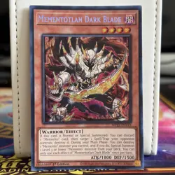 1ST EDITION MEMENTOTLAN DARK BLADE PRISMATIC SECRET RARE MP25-EN145 YUGIOH CARD - Image 1