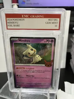 MIMIKYU #037/091 RARE FOIL Pokemon 2023 Card GRADED 10 MINT TCG CCG - Image 1
