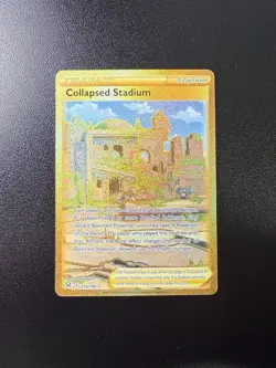 Pokemon Collapsed Stadium Secret Rare 215/196 Lost Origin Holo Trainer Card - Image 3