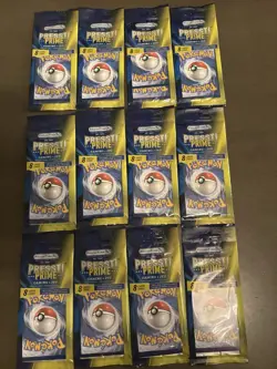 Lot Of 12 Pokemon Pressti Prime Sealed Packs - 8 Cards Per Pack + 2 bonus Cards - Image 1