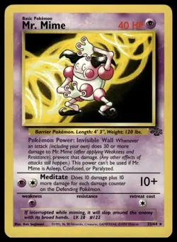 Mr. Mime #22/64 Pokemon Jungle Near Mint or Better - Pokemon Card - Image 1