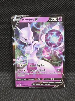 Mewtwo V 030/078 Pokemon GO Holo 2022 Pokemon Card - Image 1