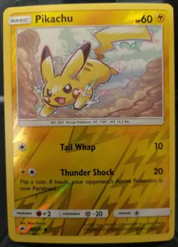Pikachu 40/147 NM Reverse Holo Burning Shadows Near Mint Foil Pokemon TCG Card - Image 1