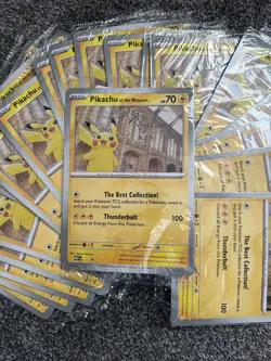 25x Pikachu At The Museum Jumbo Promo X Natural History Museum TCG Card - Image 1