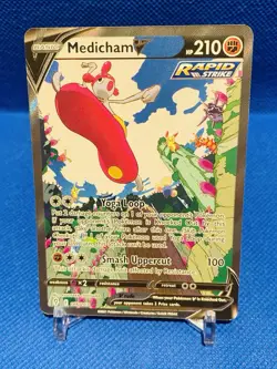 Pokemon TCG Evolving Skies Medicham V Alt Art 186/203 - Image 1