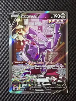Pokemon TCG Genesect V (Alternate) Fusion Strike 255/264 Mint Condition - Image 1