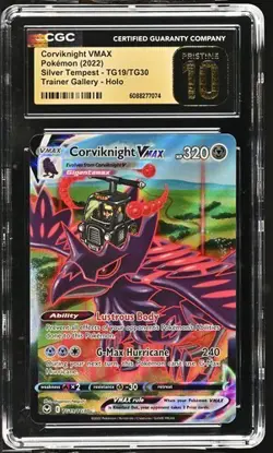 CGC 10 PRISTINE Corviknight VMAX Holo TG19/TG30 Pokemon 2022 Silver Tempest - Image 1