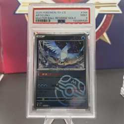 Pokemon TCG S-Chinese 151C Articuno 144/151 Master Ball Holo Mint PSA 9 - Image 1