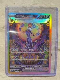 2025 Pokemon Prismatic Evolutions Umbreon ex #161/131 with a Small Scratch - Image 1