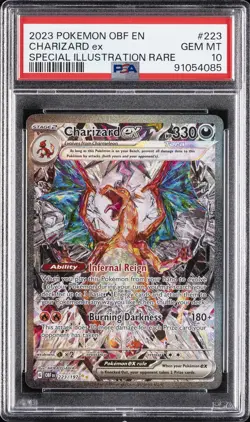 2023 POKEMON OBF EN-OBSIDIAN FLAMES #223 CHARIZARD EX PSA 10 - Image 1