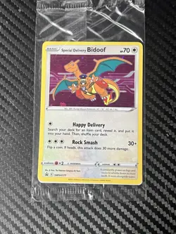 Special Delivery Bidoof - SWSH177 - Pokemon Promo SEALED Holo Mint - Image 1