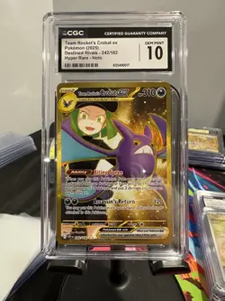 Pokemon 2025 Team Rocket's Crobat ex Destined Rivals 242/182 CGC 10 - Image 1