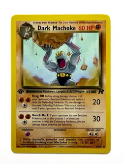 Pokemon TCG Dark Machoke 40/82 1st Edition Team Rocket WOTC Vintage LP/NM - Image 1