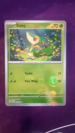 Snivy Master Ball Reverse Holo 001/086 Pokemon Black Bolt English - Image 1