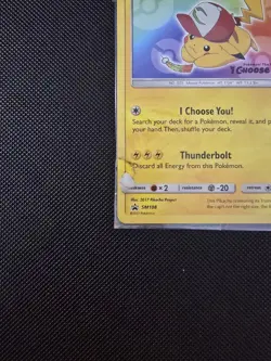 Pokemon TCG Ash's Pikachu Sun & Moon Black Star Promo 108 Sealed Damaged - Image 3