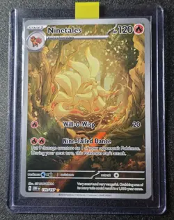 Ninetales Pokemon Obsidian Flames 199/197 Illustration Rare Full Art Holo SV NM - Image 2
