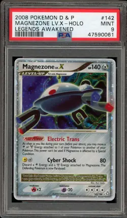 Pokemon Magnezone Lv.X Legends Awakened Holo Ultra Rare #142 PSA 9 Mint - Image 1