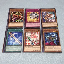 Yugioh MISPRINT Injection Fairy Lily + Asura Priest + 6 Card Set Miscut NM - Image 1