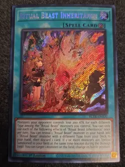 Yugioh Ritual Beast Inheritance BLTR-EN020 Secret Rare 1st Ed NM - Image 1