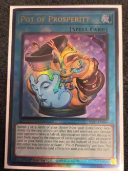 Yugioh Pot Of Prosperity RA01-EN066 Ultimate Rare 1st Edition NM - Image 1