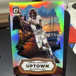 Lamar Jackson Uptown Prizm Insert 2025 Panini Donruss Optic Ravens Card #13 - Image 1