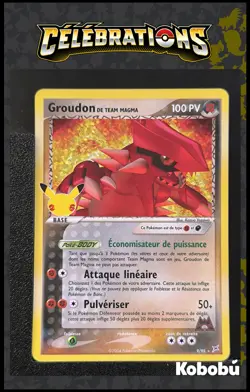 Carte Pokemon Groudon de Team Magma 9/95 EB7.5 Celebrations 25 ans epee bouclier - Image 1