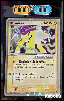 Carte Pokemon Raikou EX 92/95 Team Aqua VS Team Magma TATM BLOC EX FR - Image 1