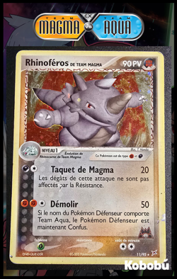 Carte Pokemon Rhinoferos 11/95 Holo Team Aqua VS Team Magma TATM BLOC EX FR - Image 1