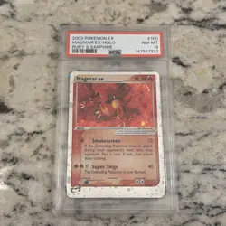 2003 Pokemon EX - Ruby & Sapphire : Magmar #100/109 Holo PSA 8 - Image 1