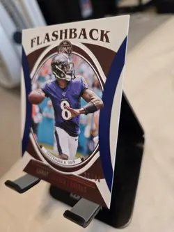 Lamar Jackson BALTIMORE RAVENS 2021 LEGACY FLASHBACK BLUE PARALLEL /50 SP MVP - Image 3