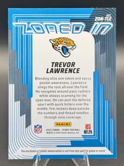 2025 Score - Zoned in Trevor Lawrence #ZON-TLE Jerseys (MEM) Jacksonville Jaguar - Image 2