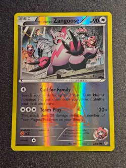Pokemon TCG - Team Magma's Zangoose 22/34 HOLO - Image 1